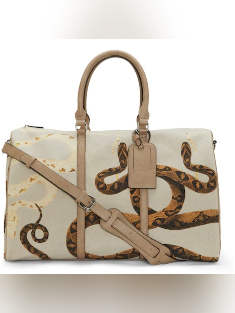 Vince Camuto Meli Snake Weekender Duffle Bag NWT